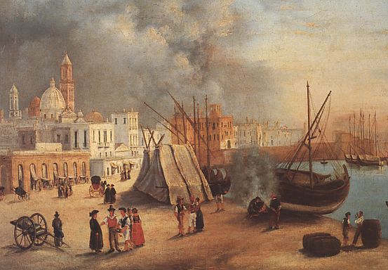 Bari, tela di M. Pepe, 1838