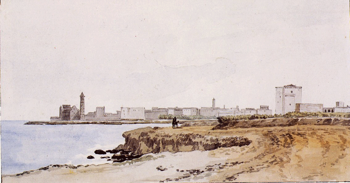  Veduta  del porto di Trani (L. Ducros)